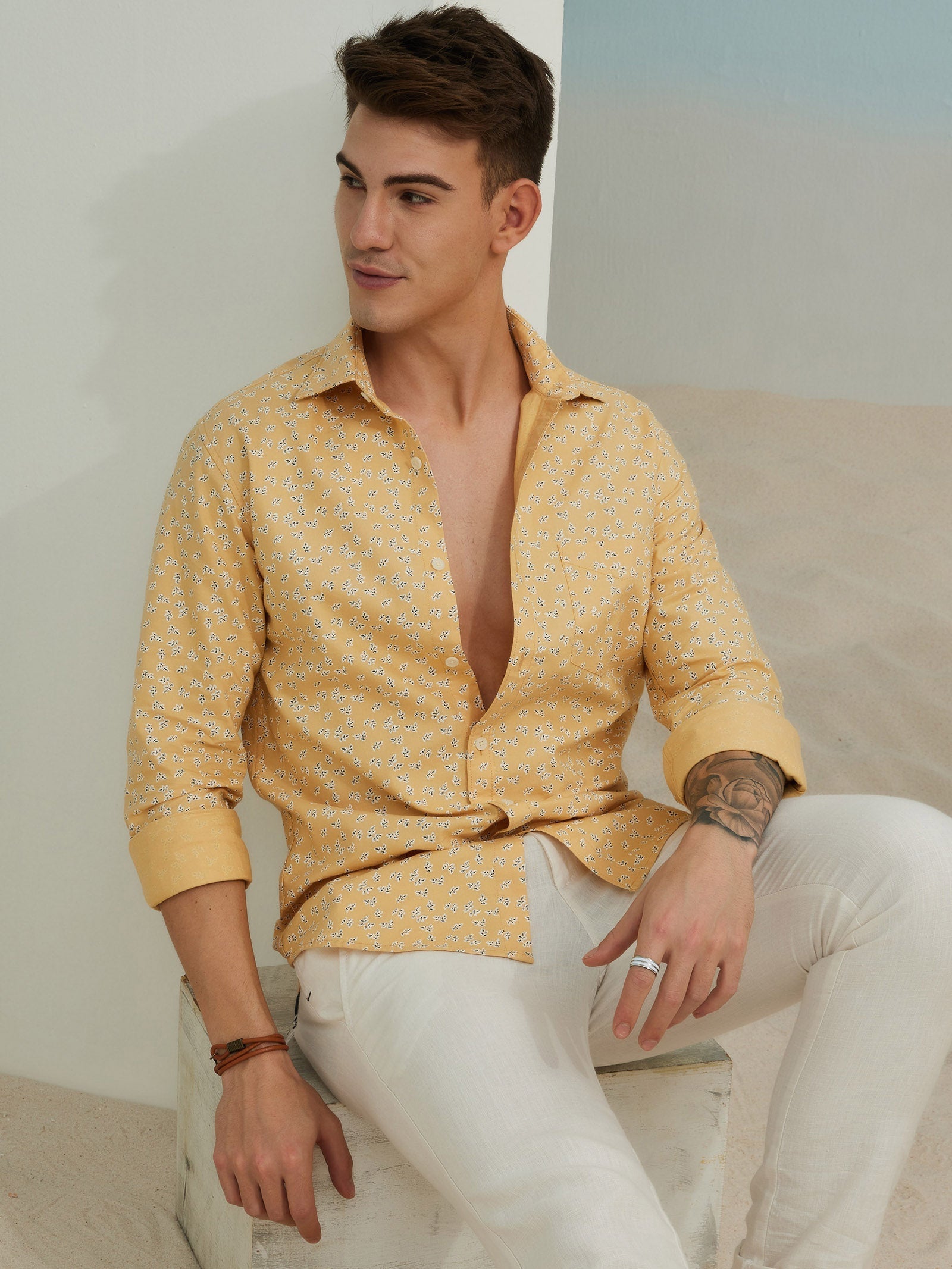 Yellow Printed Shirt