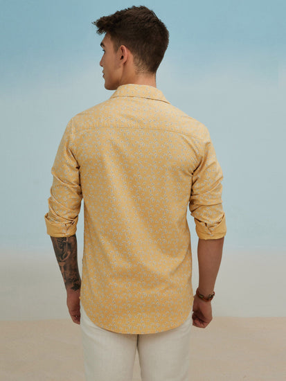 Yellow Printed Shirt