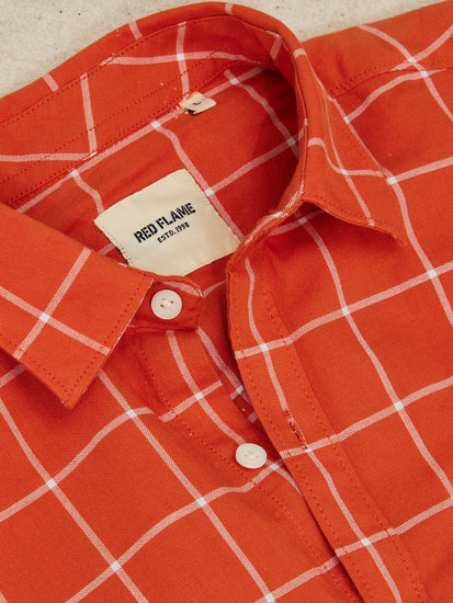 Orange Checked Shirt