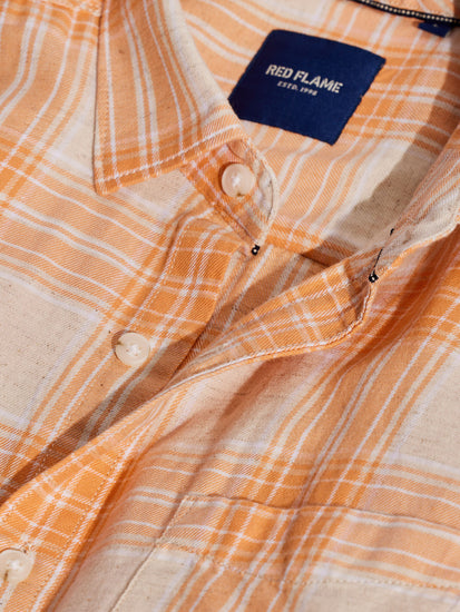 Orange Checked Shirt