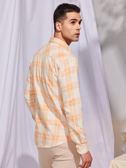 Orange Checked Shirt