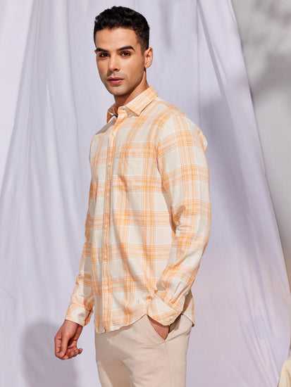 Orange Checked Shirt