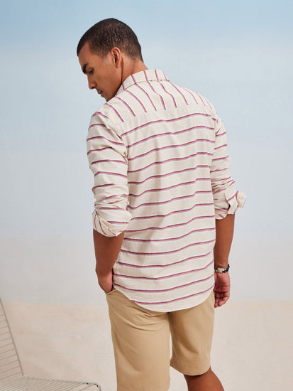 Maroon Striped Shirt