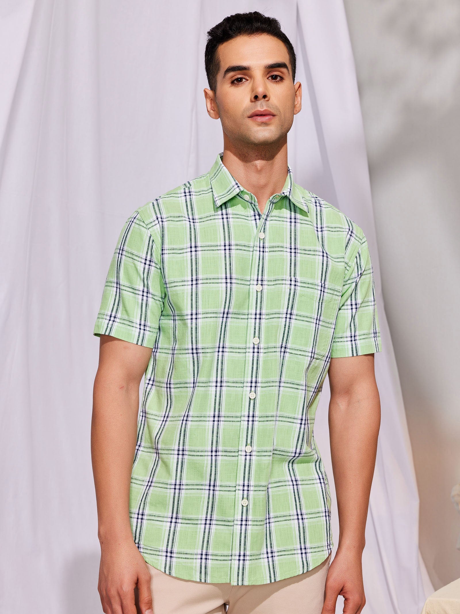 Green Checked Shirt