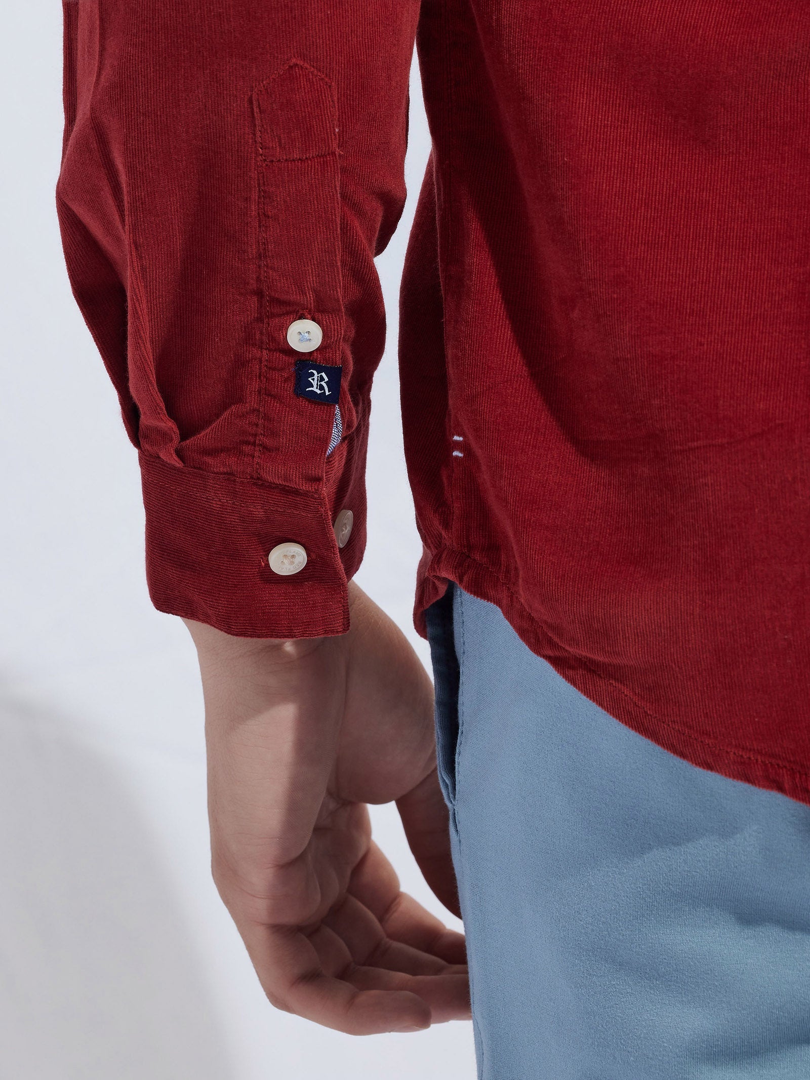 Red Fine Corduroy Shirt