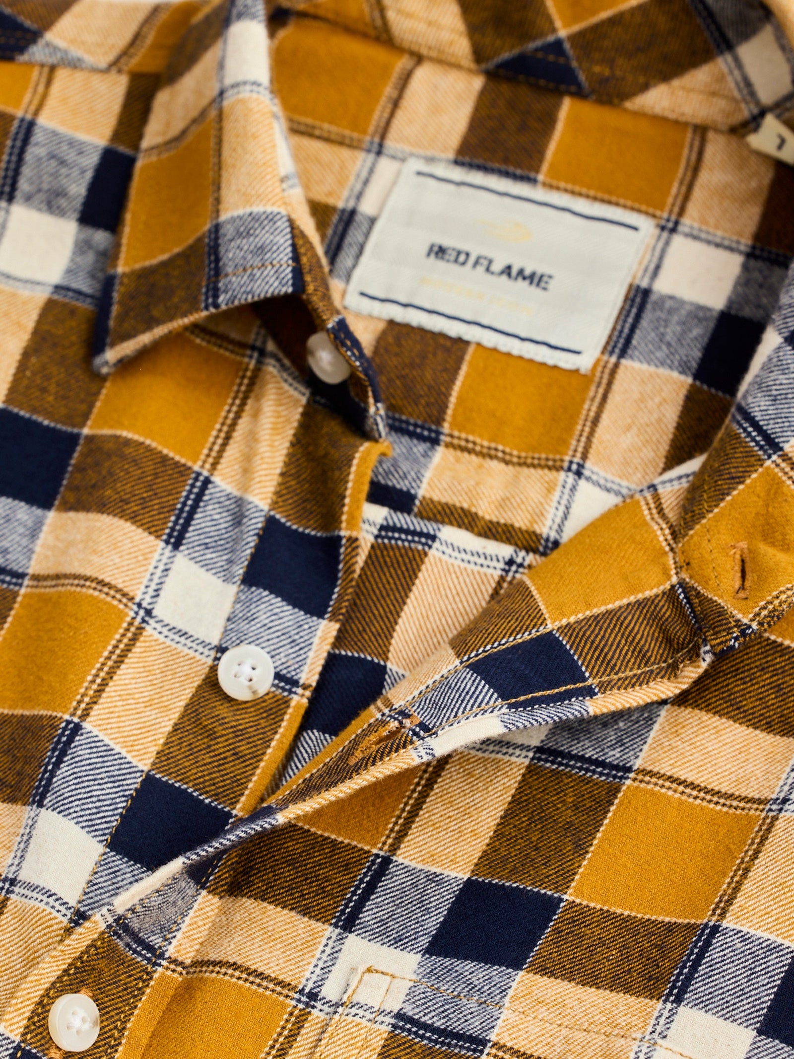 Yellow Brushed Cotton Checked Shirt