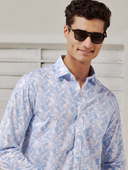 Blue Printed Shirt