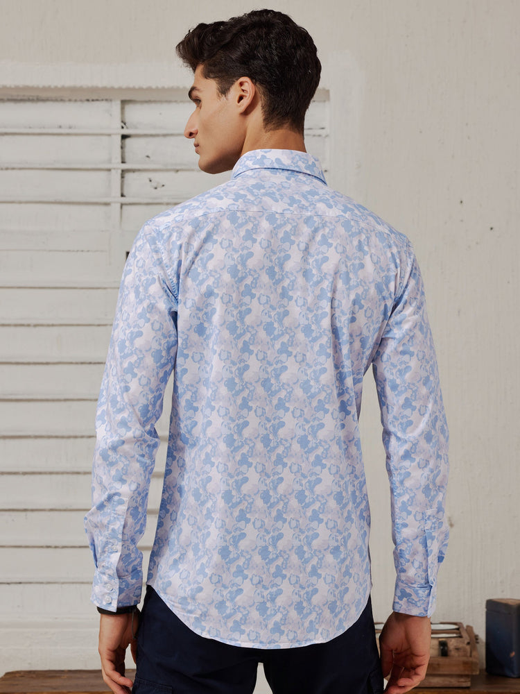 Blue Printed Shirt