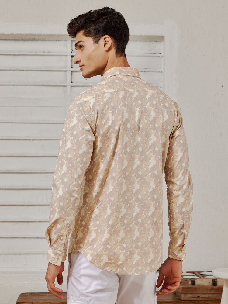 Cream Printed Shirt