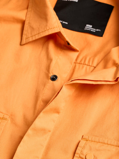 Orange Stretch Cargo Shirt