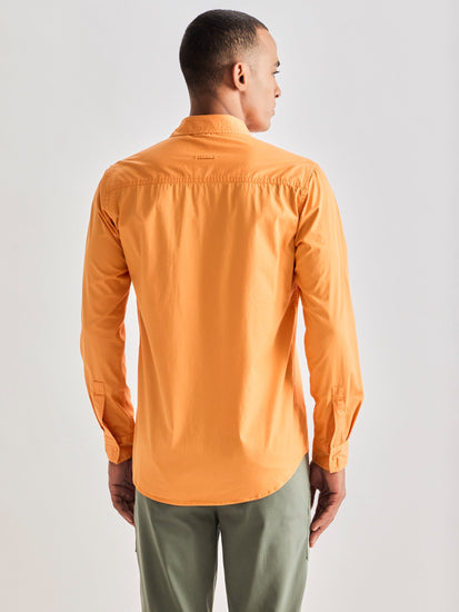 Orange Stretch Cargo Shirt