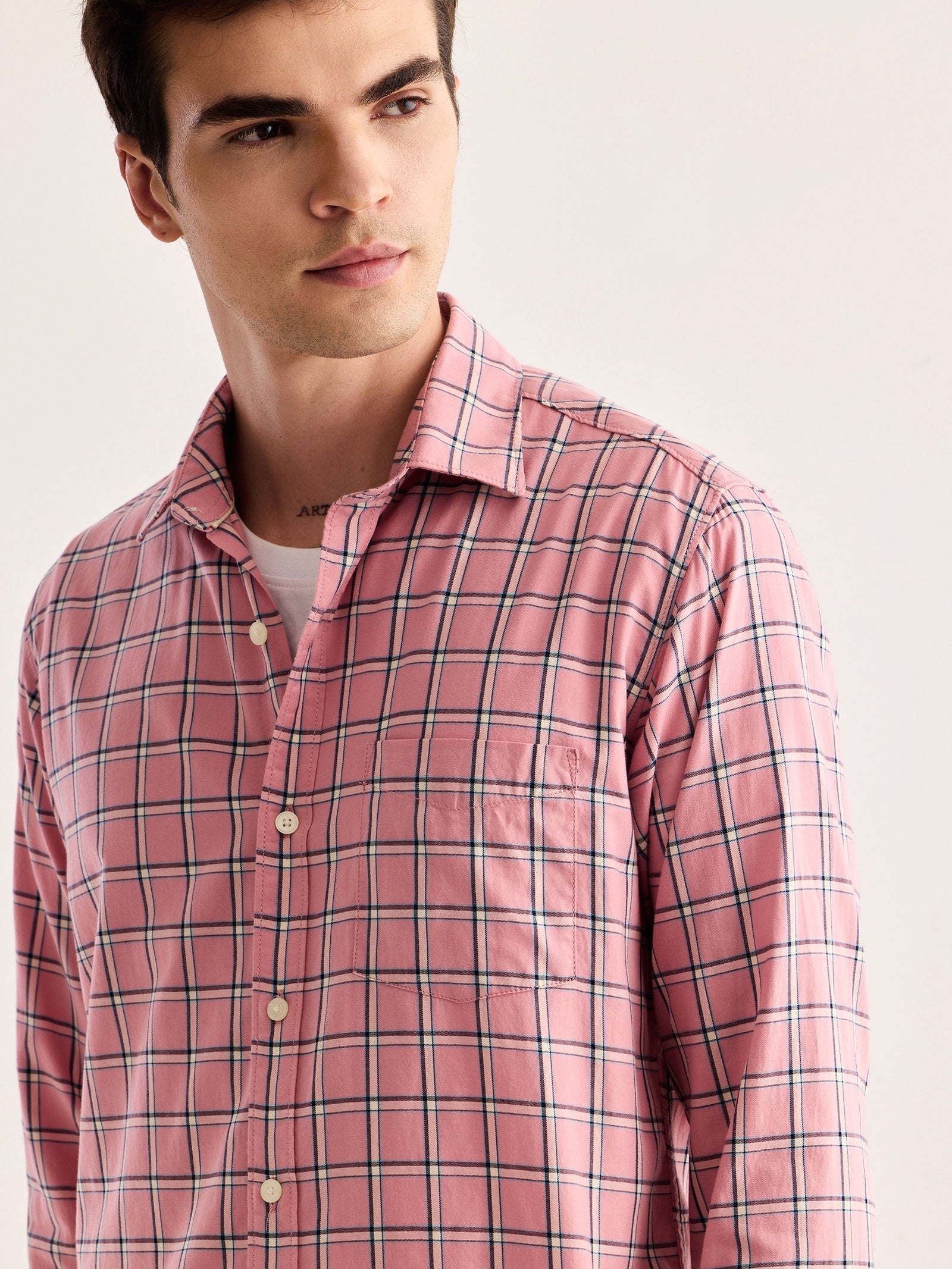 Pink Checked Shirt