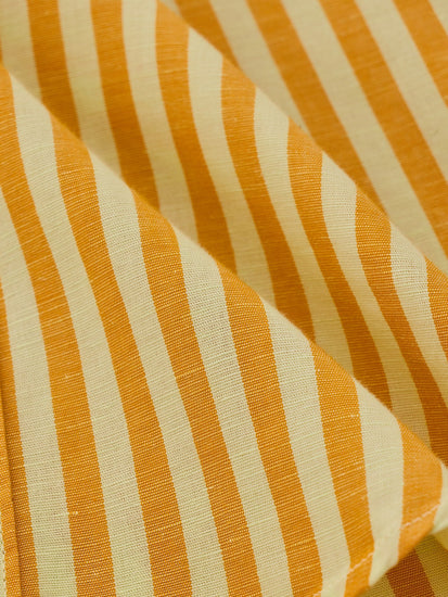 Orange Striped Linen Shirt