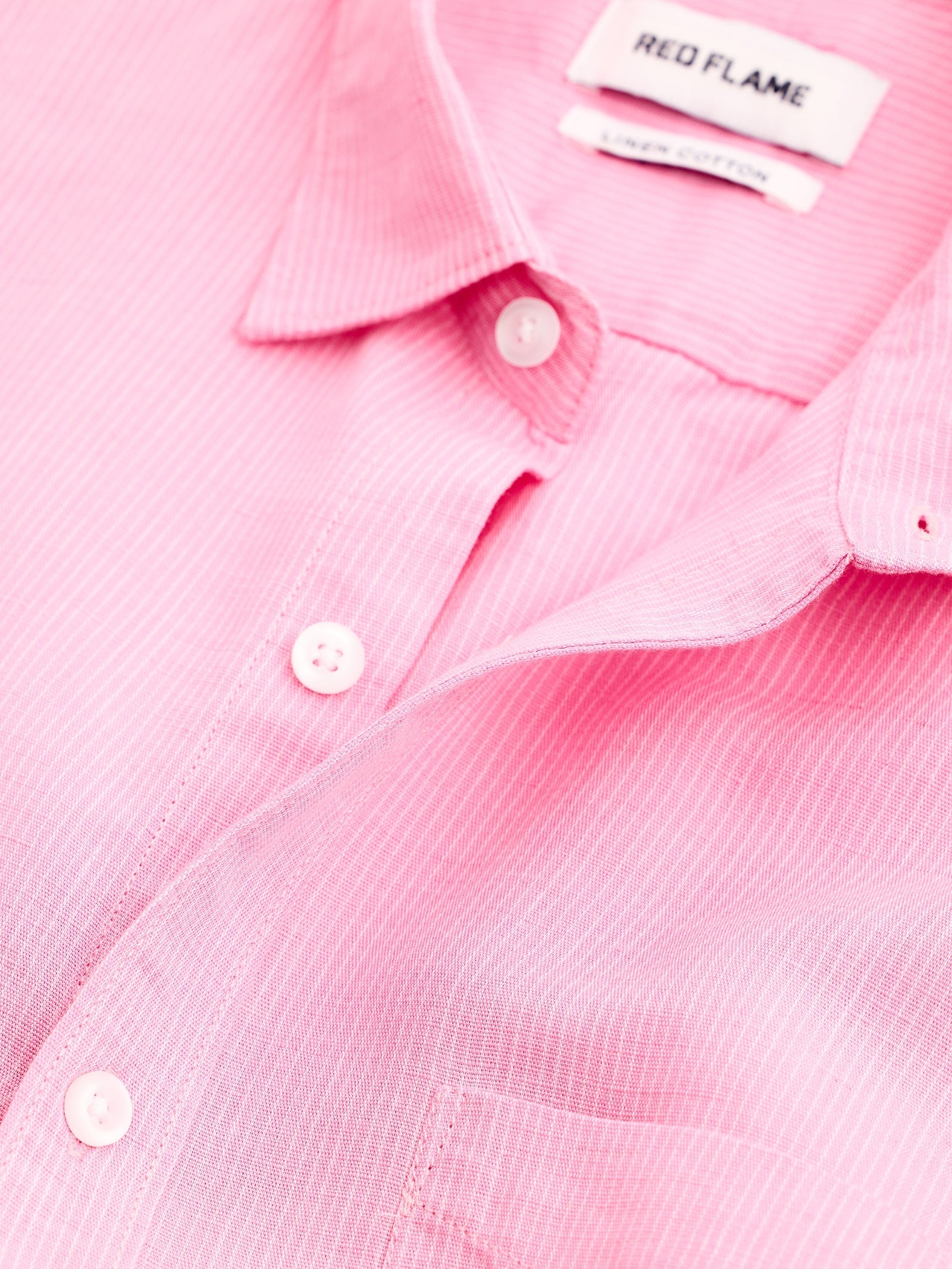 Pink Striped Linen Shirt