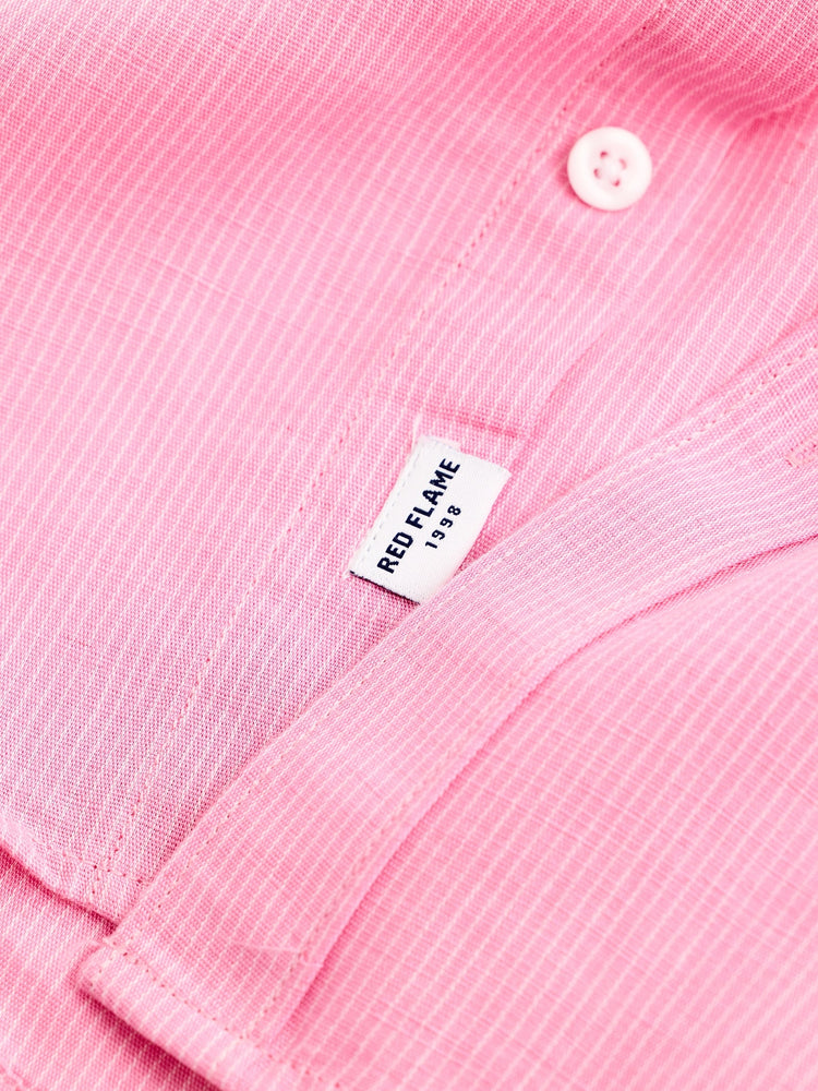 Pink Striped Linen Shirt