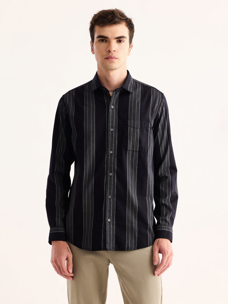 Black Striped Shirt