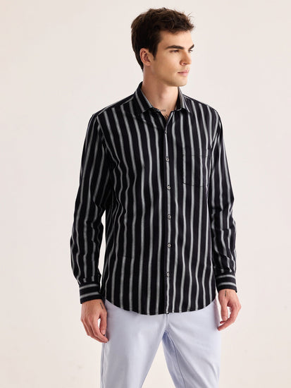 Black Striped Shirt