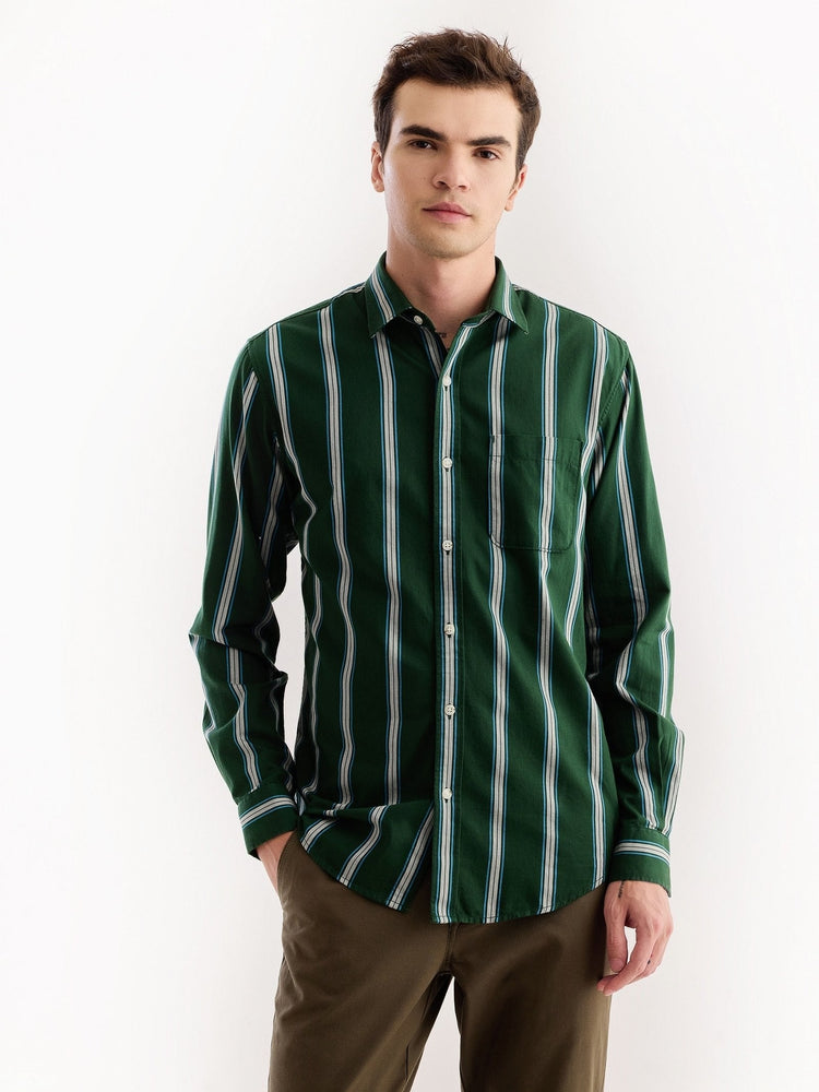 Green Striped Shirt