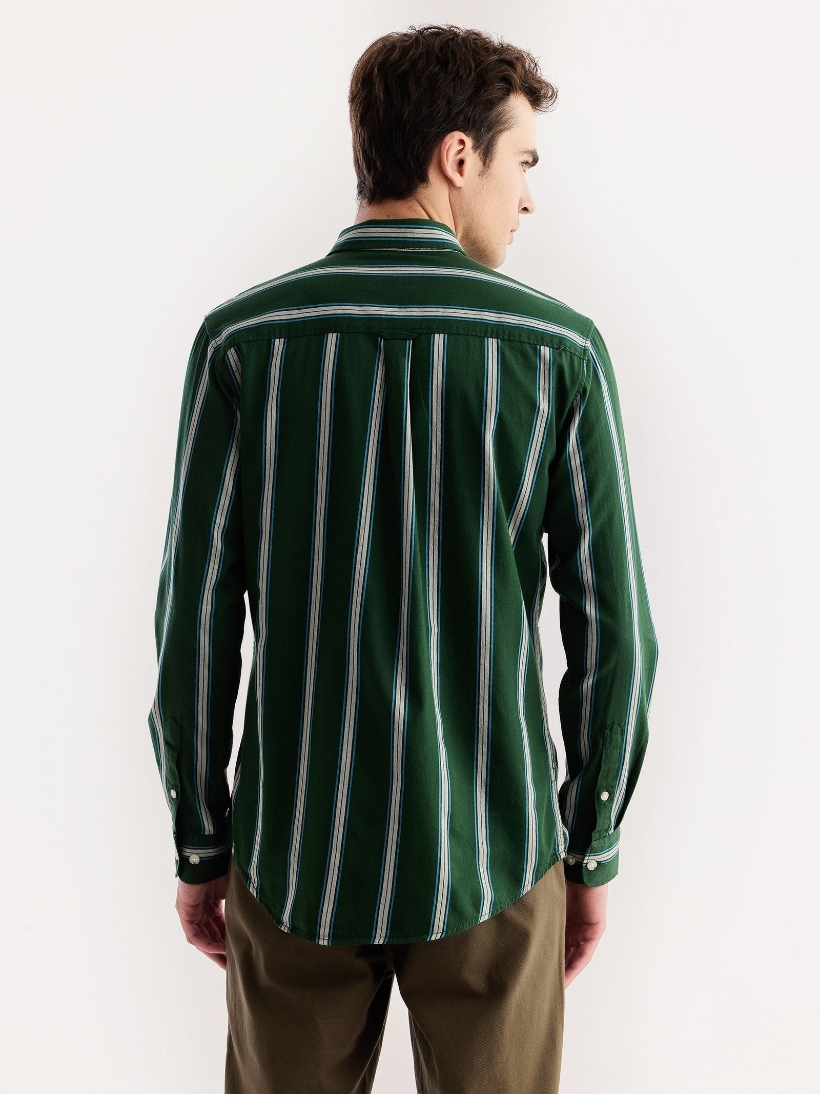 Green Striped Shirt