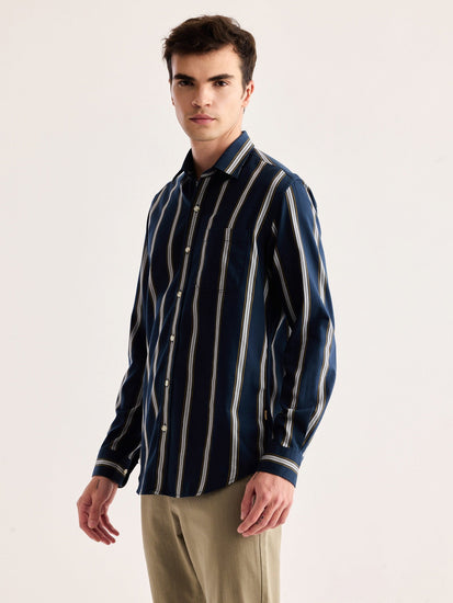 Navy Striped Shirt