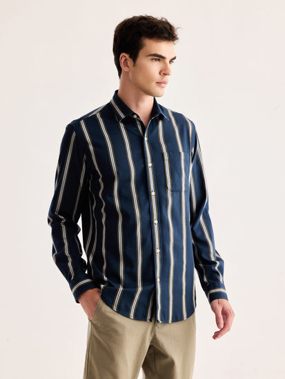 Navy Striped Shirt