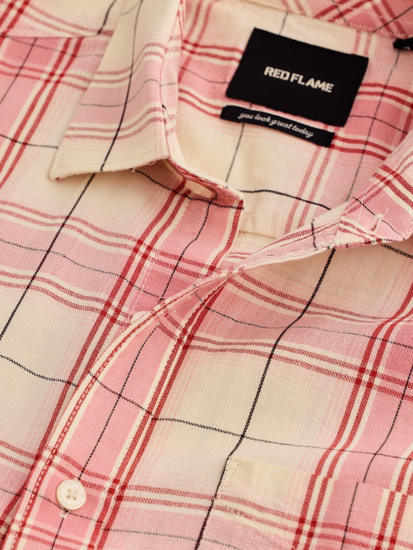 Cream Checked Shirt