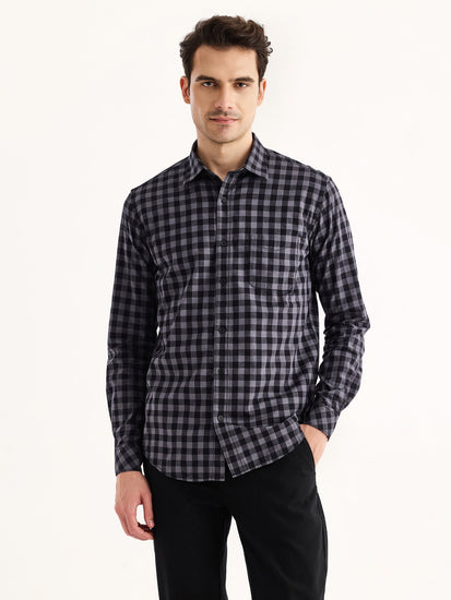 Grey Checked Shirt