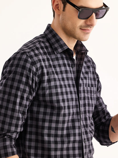 Grey Checked Shirt