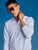 White Zipped Polo Sweatshirt