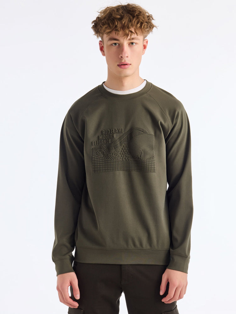 Green Solid Sweatshirt