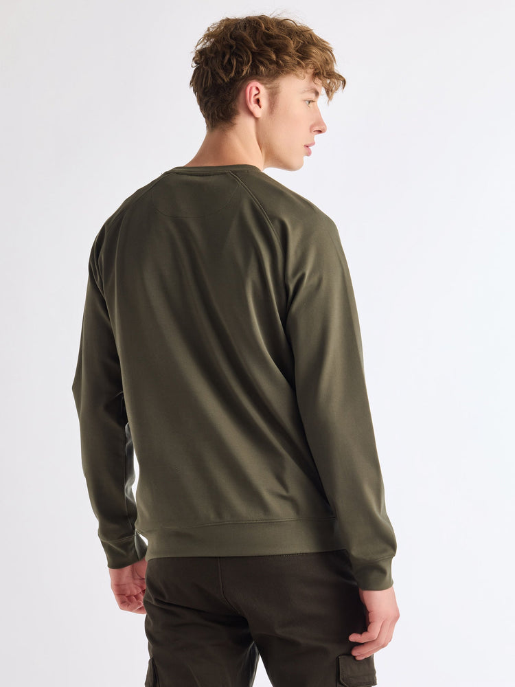 Green Solid Sweatshirt