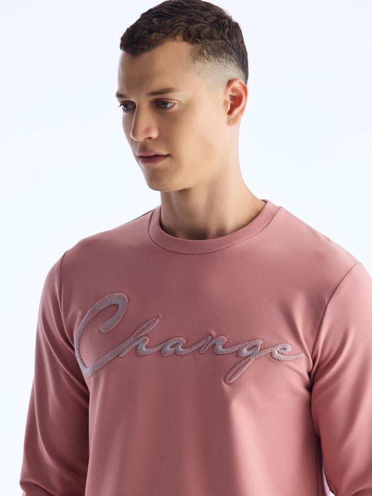 Pink Solid Sweatshirt