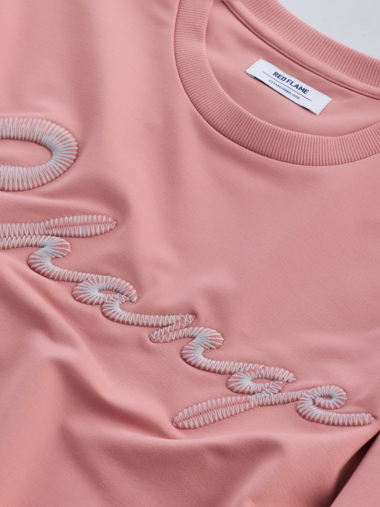 Pink Solid Sweatshirt