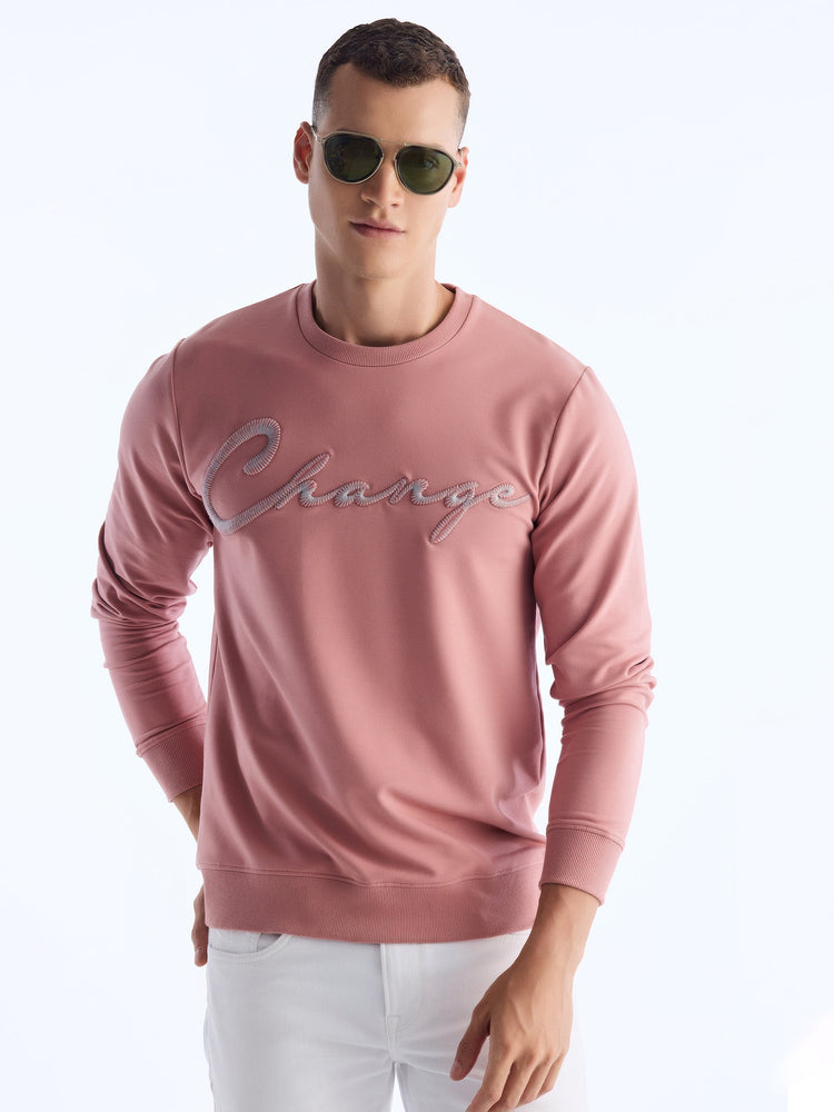 Pink Solid Sweatshirt