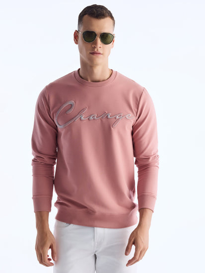 Pink Solid Sweatshirt