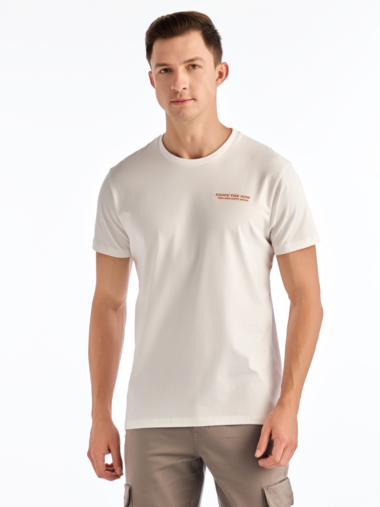 White Solid T-Shirt