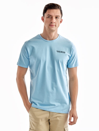 Sky Blue Solid T-Shirt