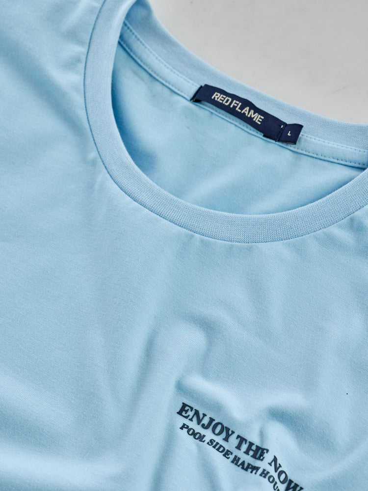 Sky Blue Solid T-Shirt