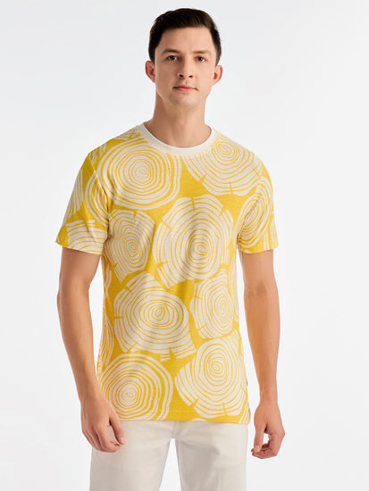 Yellow Printed T-Shirt