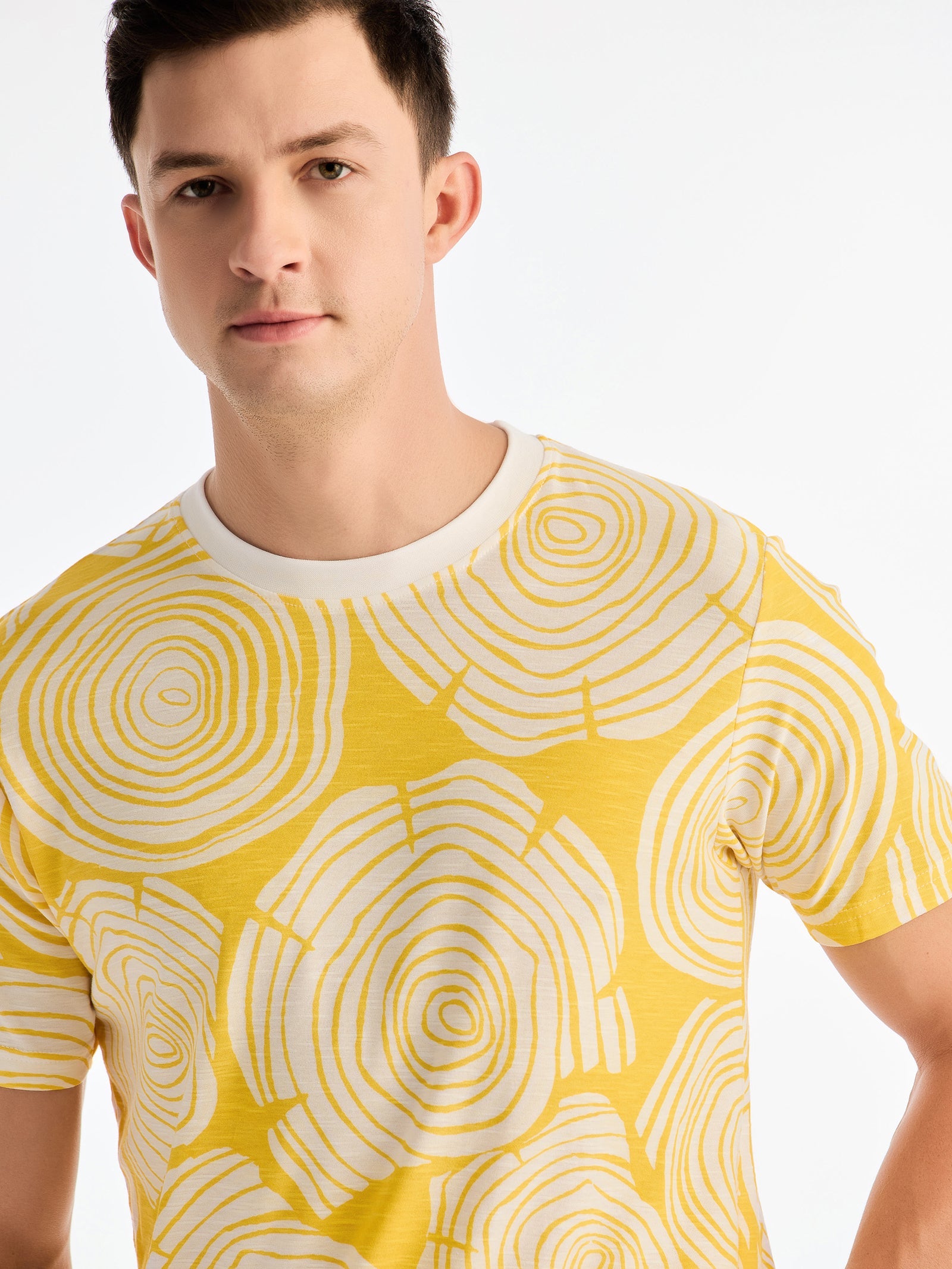 Yellow Printed T-Shirt