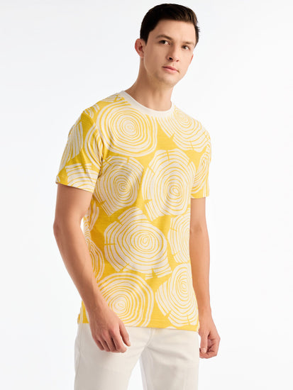 Yellow Printed T-Shirt