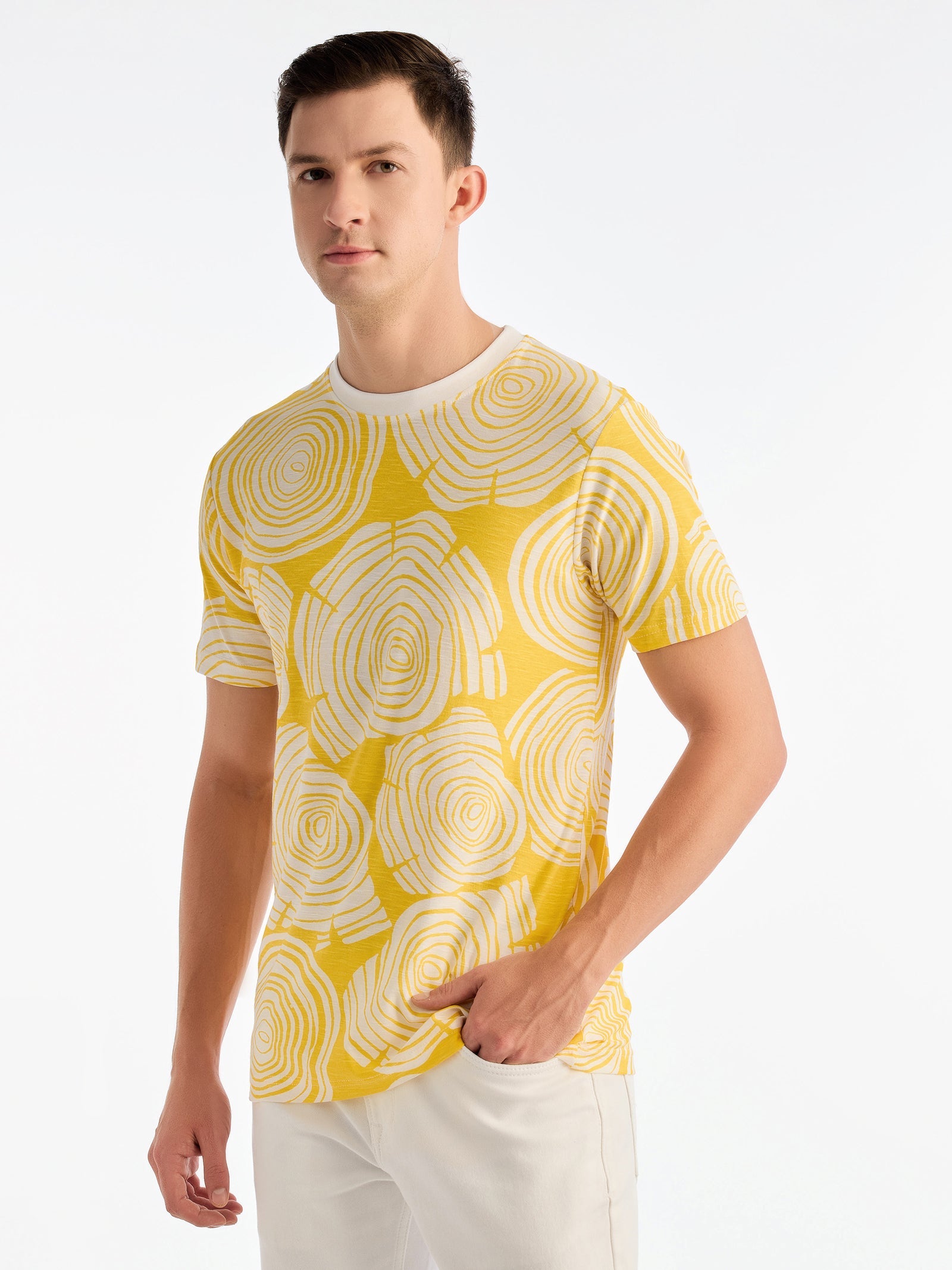 Yellow Printed T-Shirt