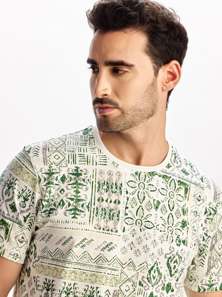 Green Printed T-Shirt