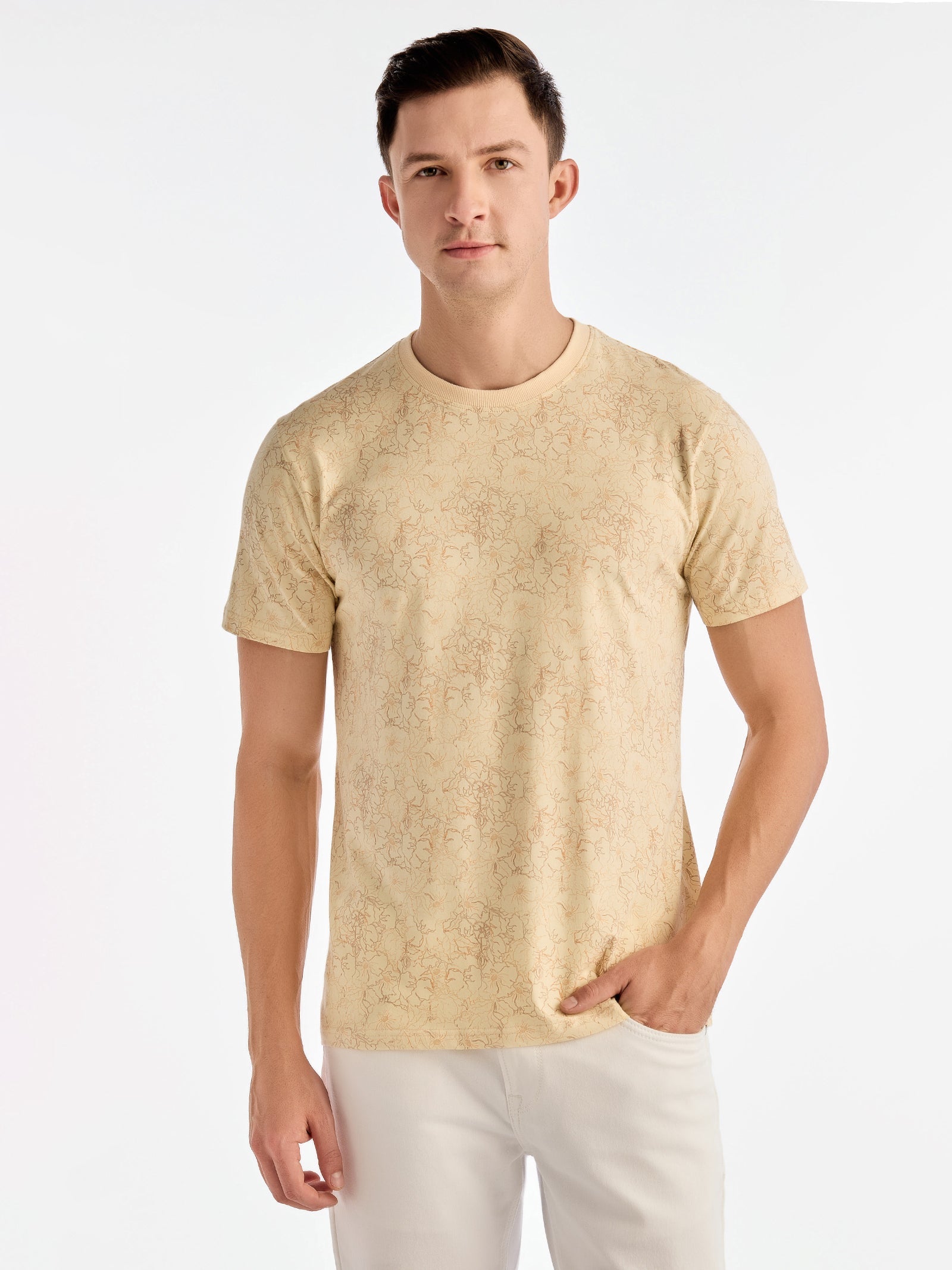 Cream Printed T-Shirt