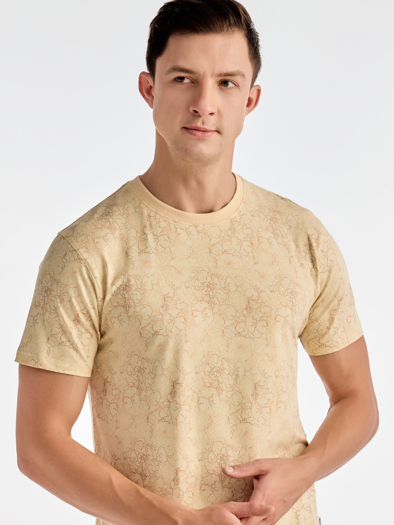 Cream Printed T-Shirt