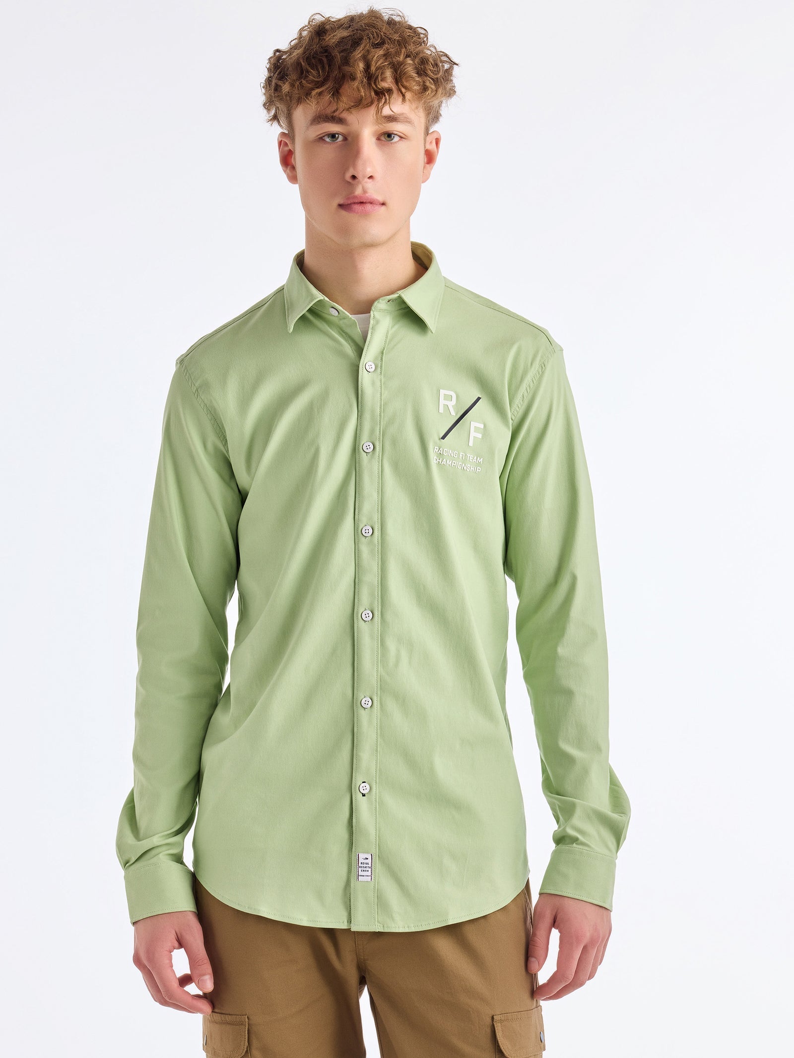 Green Solid Urban Shirt