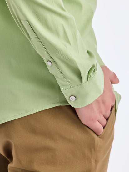 Green Solid Urban Shirt