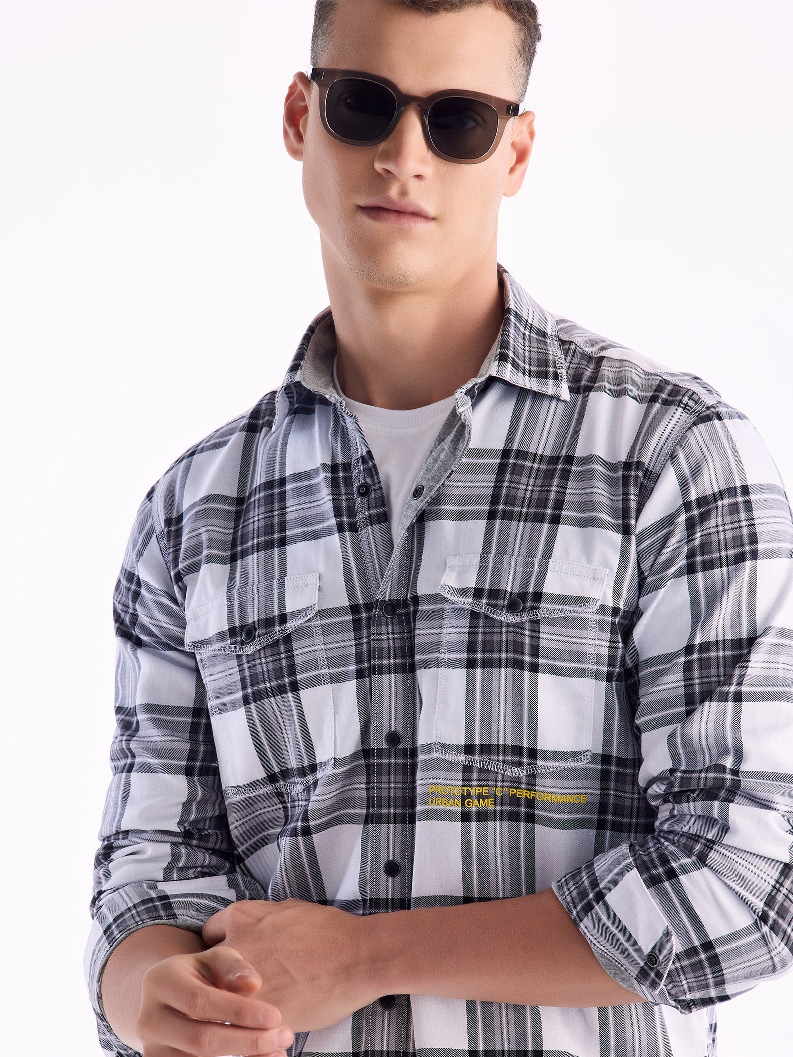 Grey Checked Urban Shirt