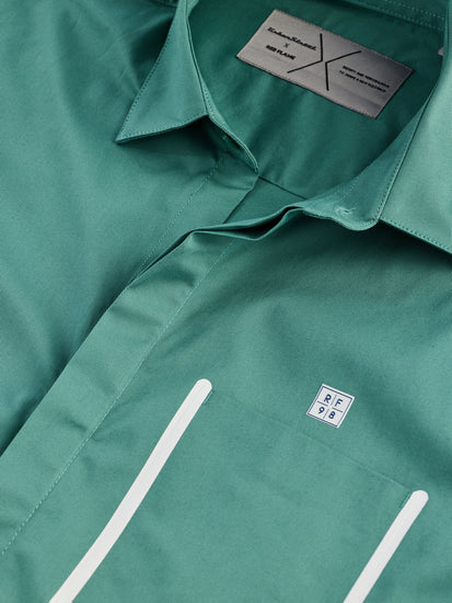 Green Solid Urban Shirt