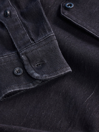 Black Twill Denim Urban Shirt